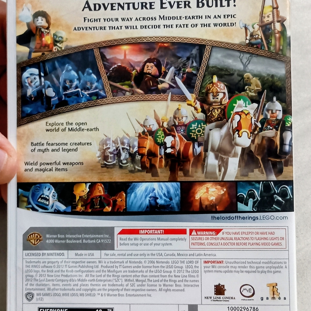 LEGO The Lord of the Rings (Nintendo Wii, 2012) Battle Adventure Frodo Gandalf - Picture 3 of 3